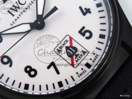 MIROTIME 0129 Pilot Black Ace BLSF 1:1 Best Edition White Lume Dial on Black Nylon Strap MIYOTA OnTrend 7021